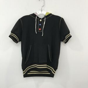 LUCCA Couture short sleeves cropped hoodie Size L - Y2K
